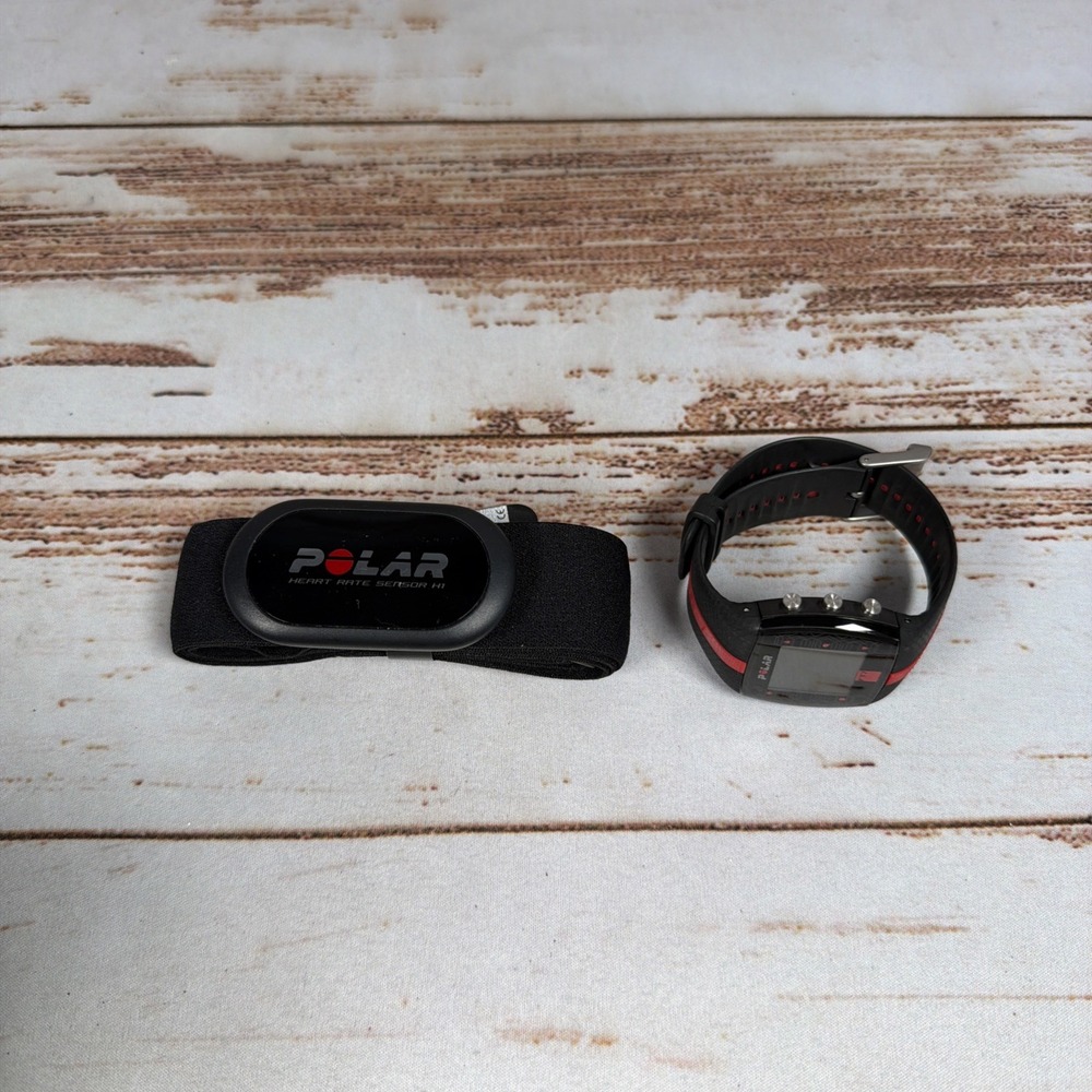 Polar FT7 Heart Rate Monitor Fitness Watch Set Black Red w/ Chest Strap